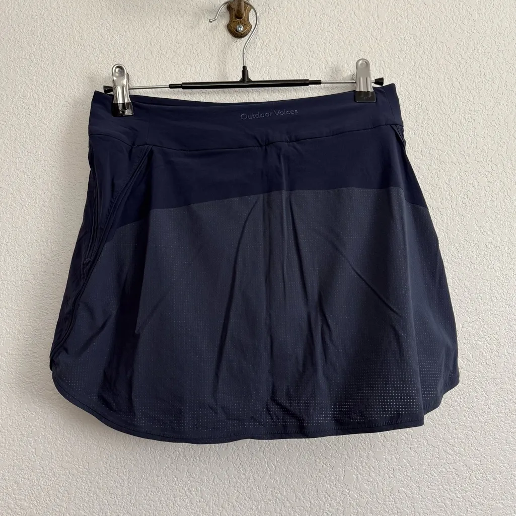 Outdoor Voices Perforated Mini Skirt Skort in Blue XS - Image 3