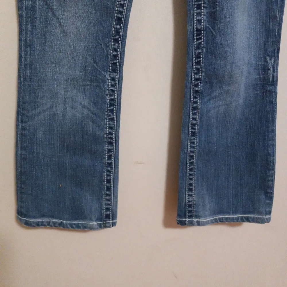 Miss Me 29x26 Boot Cut Medium Wash Crystal Mesh Jeans JP-5002-36 Short - Image 12