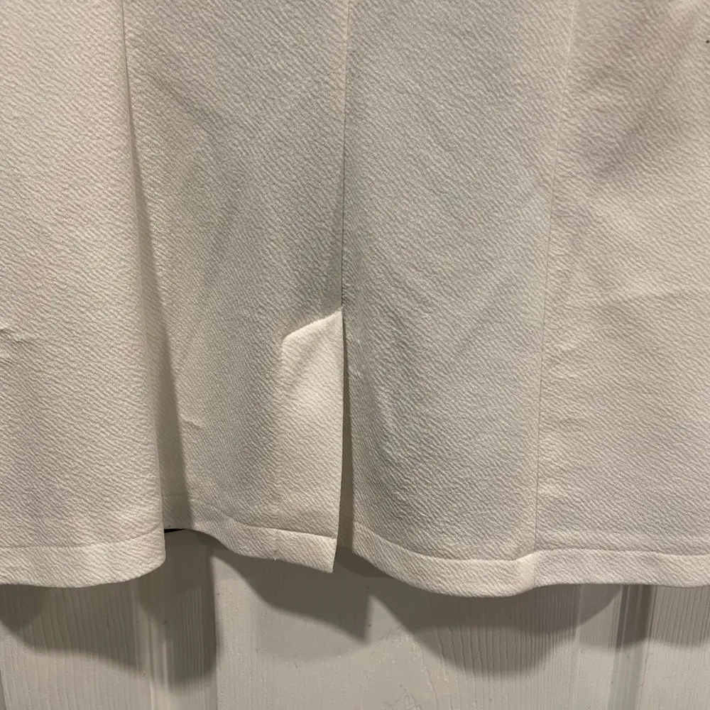 Ninexis White Black Lapel Lightweight Button Ruched 3/4 Sleeve Blazer Size M Size M - Image 10