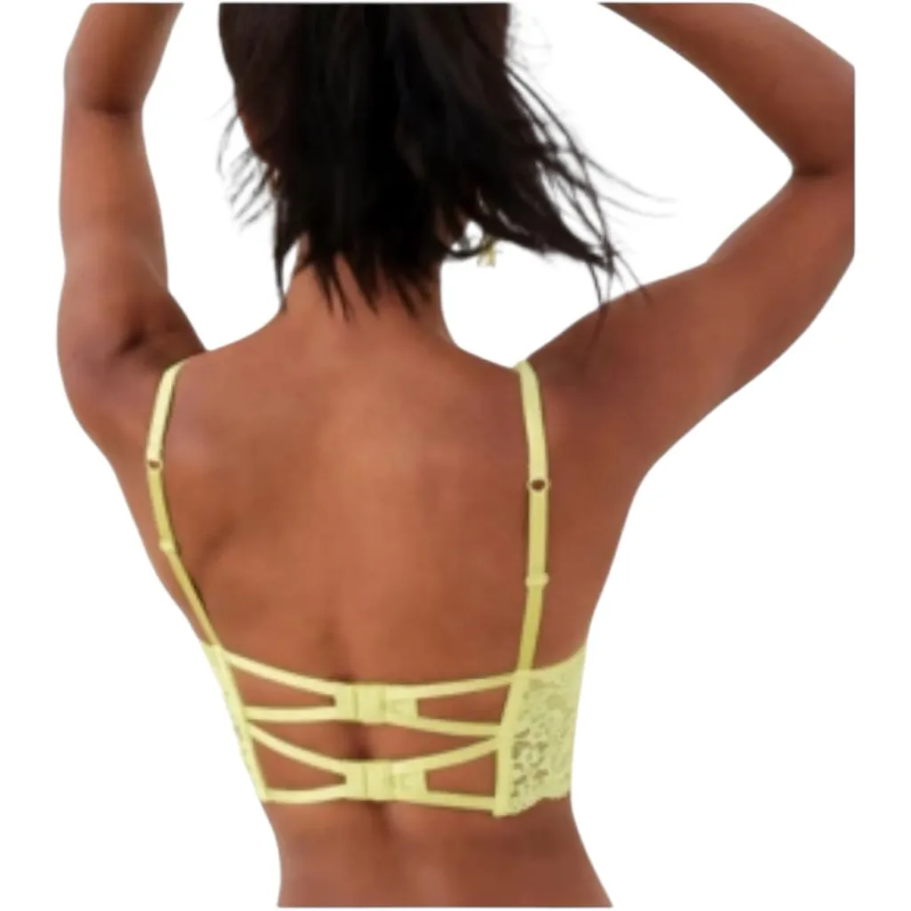 For Love And Lemons Creamsicle Corset Bra Lace Size 38C in Lime Green - Image 2