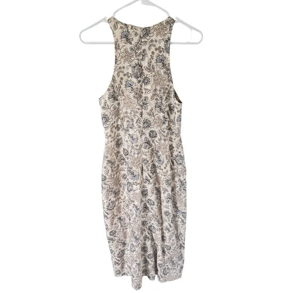 Zimmermann Ivory Blue Floral Linen Midi Dress - Image 7