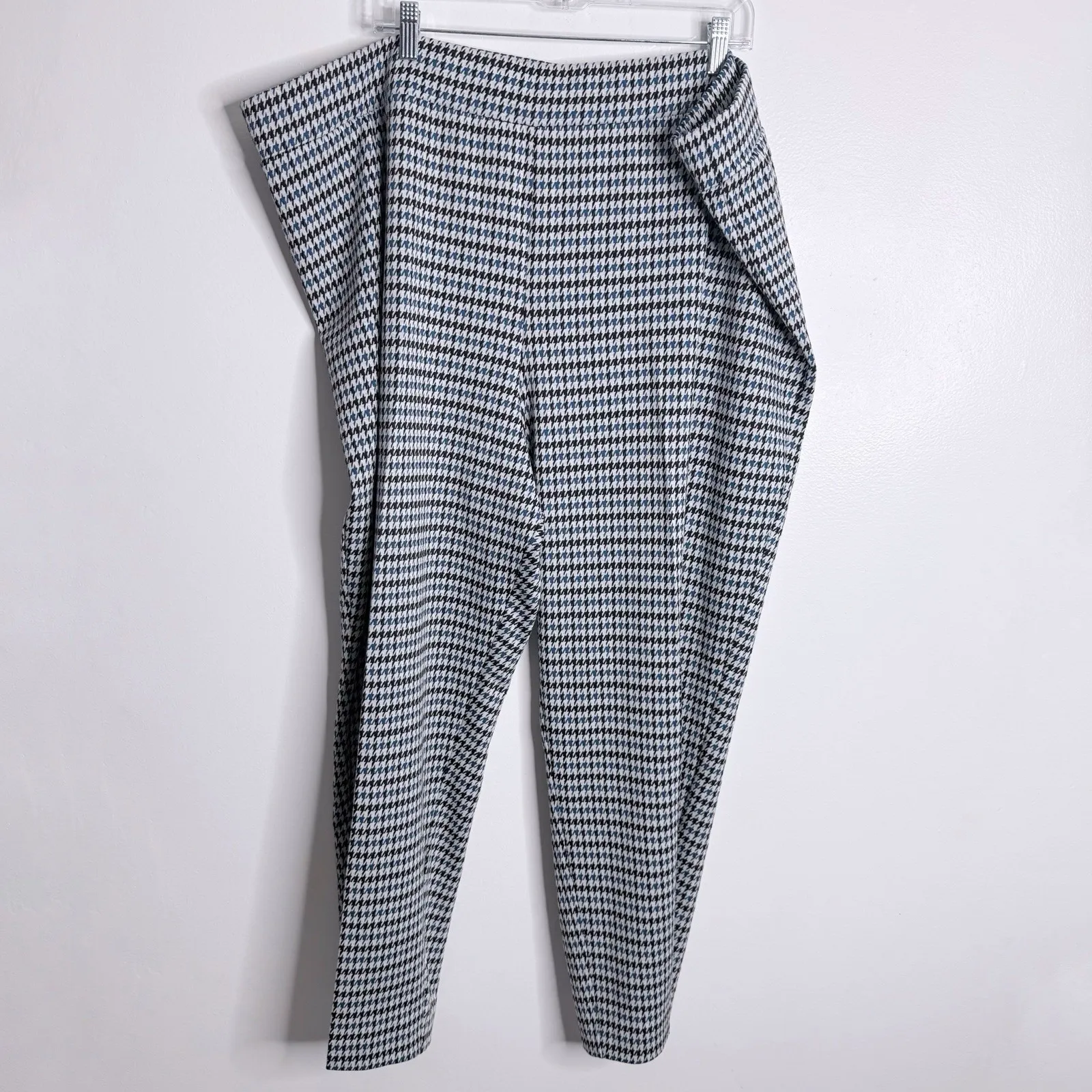 NWOT Susan Graver Regular Jacquard Houndstooth Knit AVA Slim Pants Grey 3X - Image 2