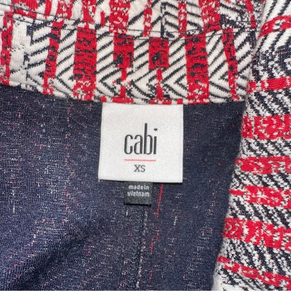 Cabi Red Patchwork Blazer red white & navy blue Nautical XS - Image 8
