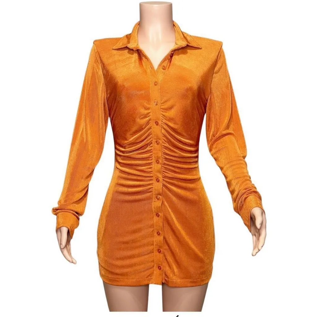WITH JÉAN Andy Dress, Orange, Medium - Image 6