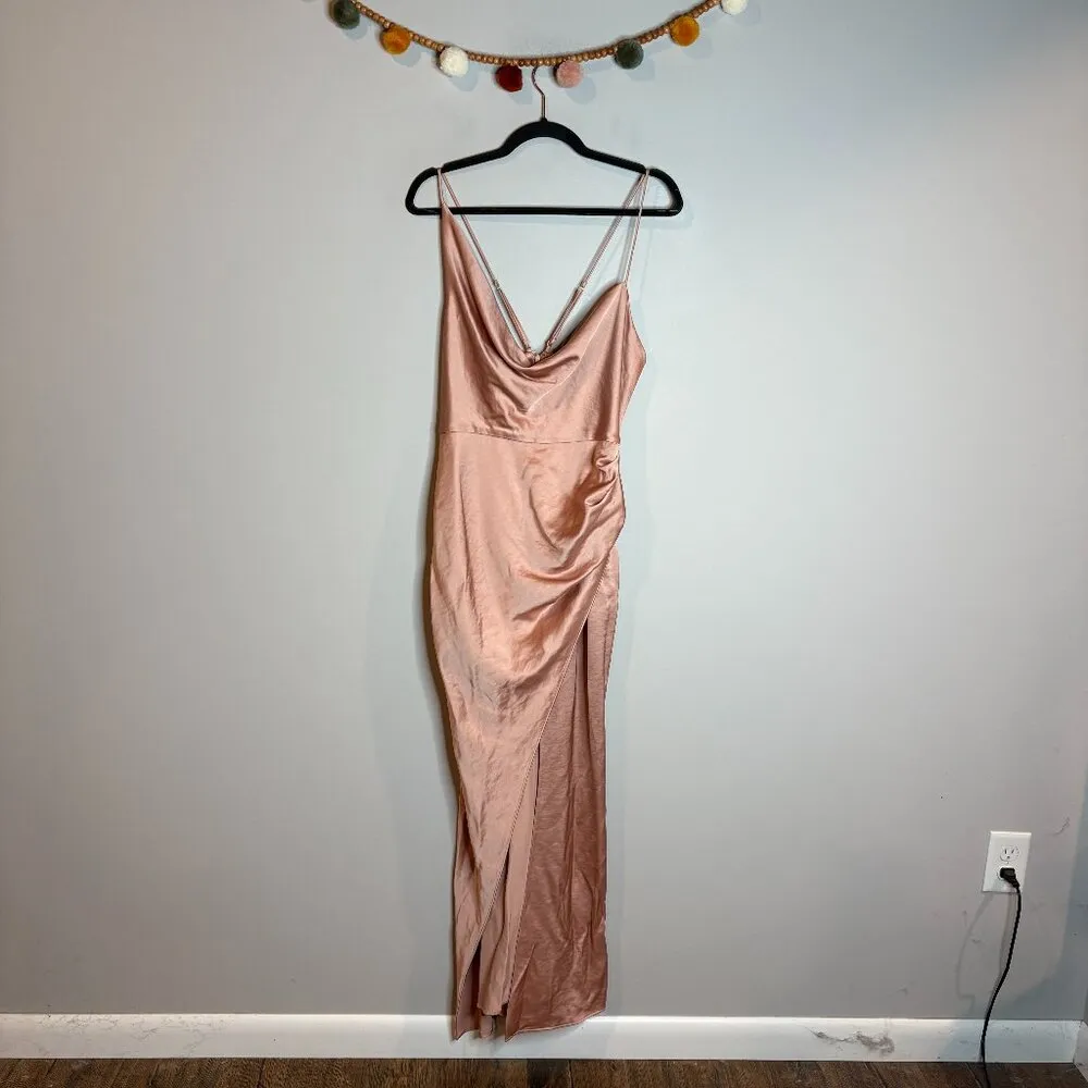 NWT Significant Other Aria Cowl Neck Maxi Dress in Nougat Pink Size 8 - Image 2