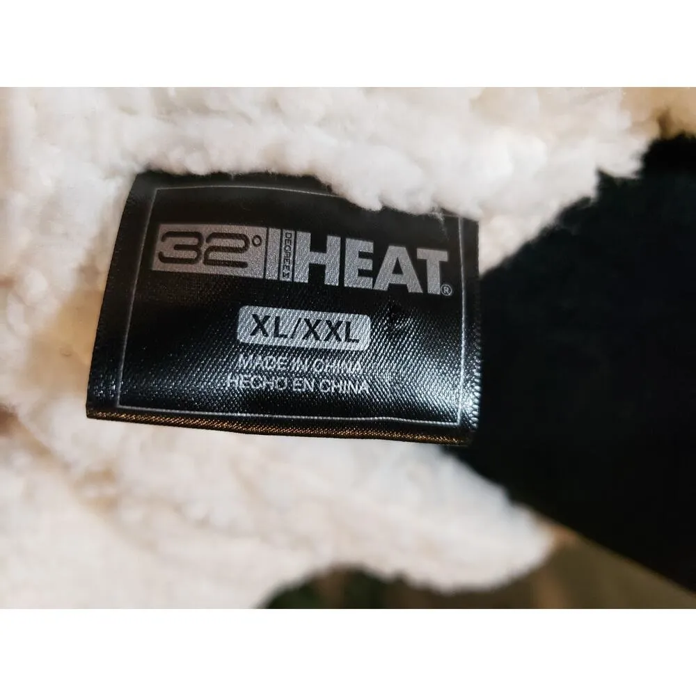 32 Degrees Heat Sherpa Jacket White Fuzzy Button Front XL/XXL Cozy Winter Warm - Image 10