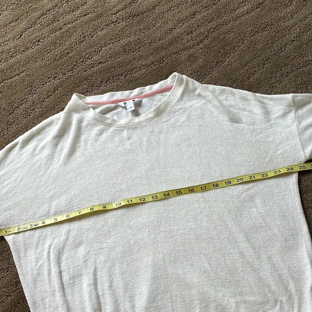 Three dots oversized drawstring metallic sweatshirt top - Image 8