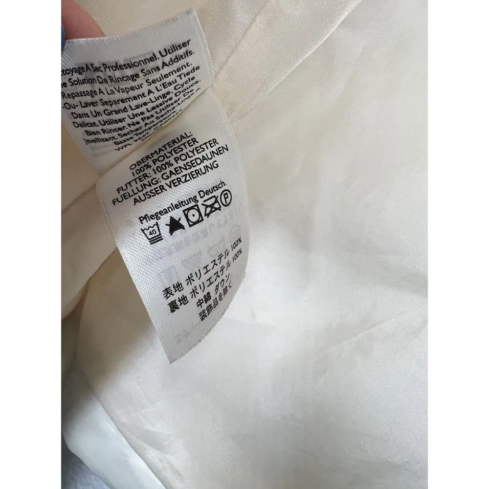 Eddie Bauer Womens Premium Goose Down Vest Small S Ivory - Image 5