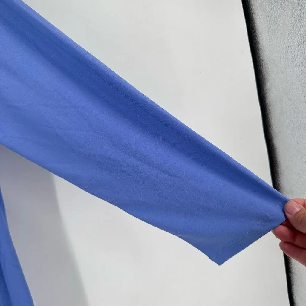 Cato NWT Blue‎ Criss Cross Neckline Light Blue Blouse Size L Flowy Flattering - Image 8