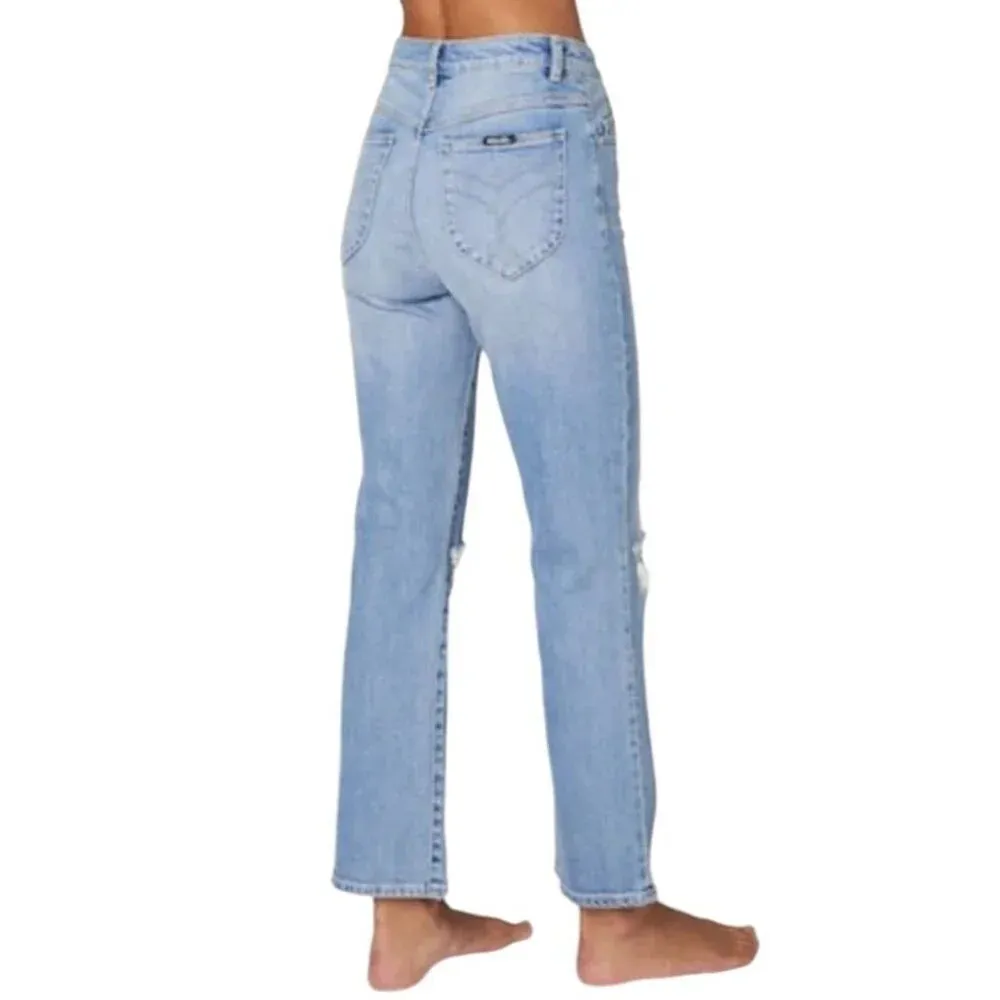 Rolla's Original Straight Bleeker Jeans in Vintage Blue 24 Womens Denim Pants - Image 11