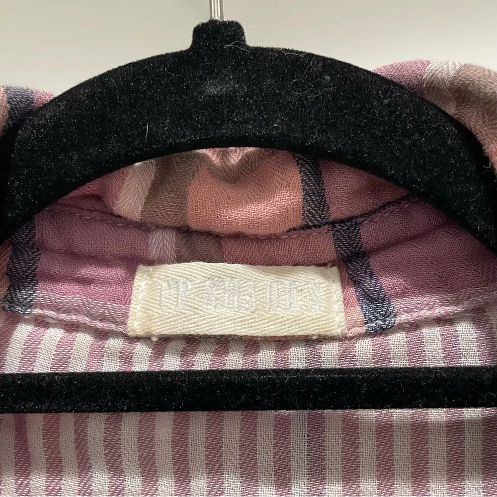 CP Shades Pink Plaid Cotton Long Sleeve Button Down XS - Image 3