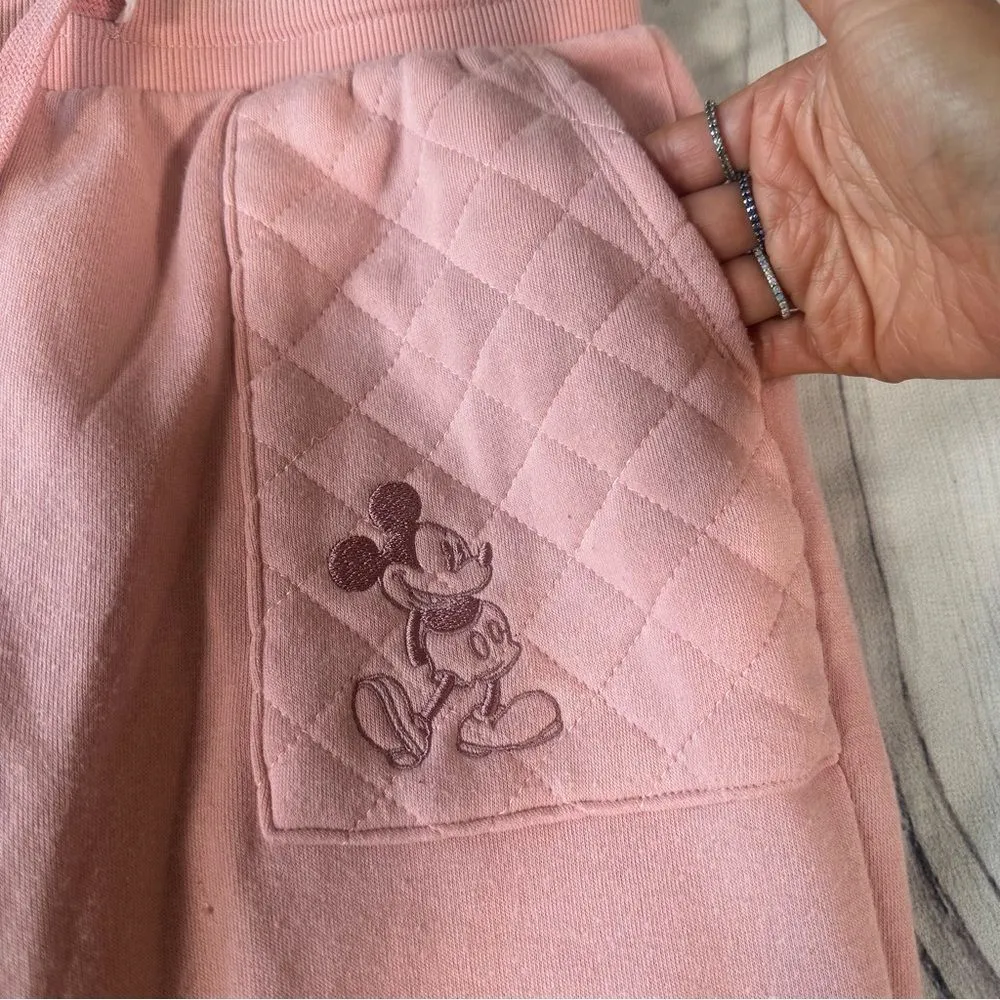 Disney Parks Mickey Mouse Quilted Joggers Women’s Medium Pockets & Drawstring - Image 4