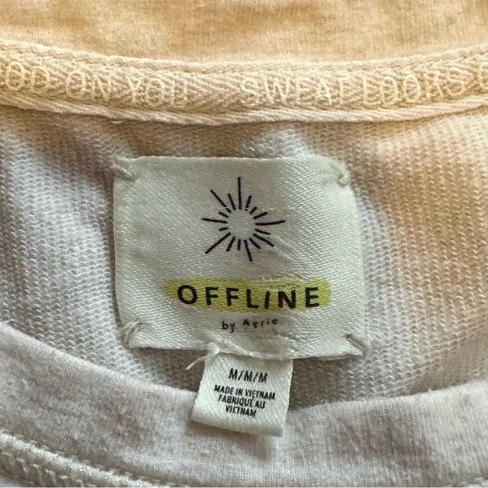 Cropped Aerie offline sleeveless lightweight sweatshirt size medium - Image 3
