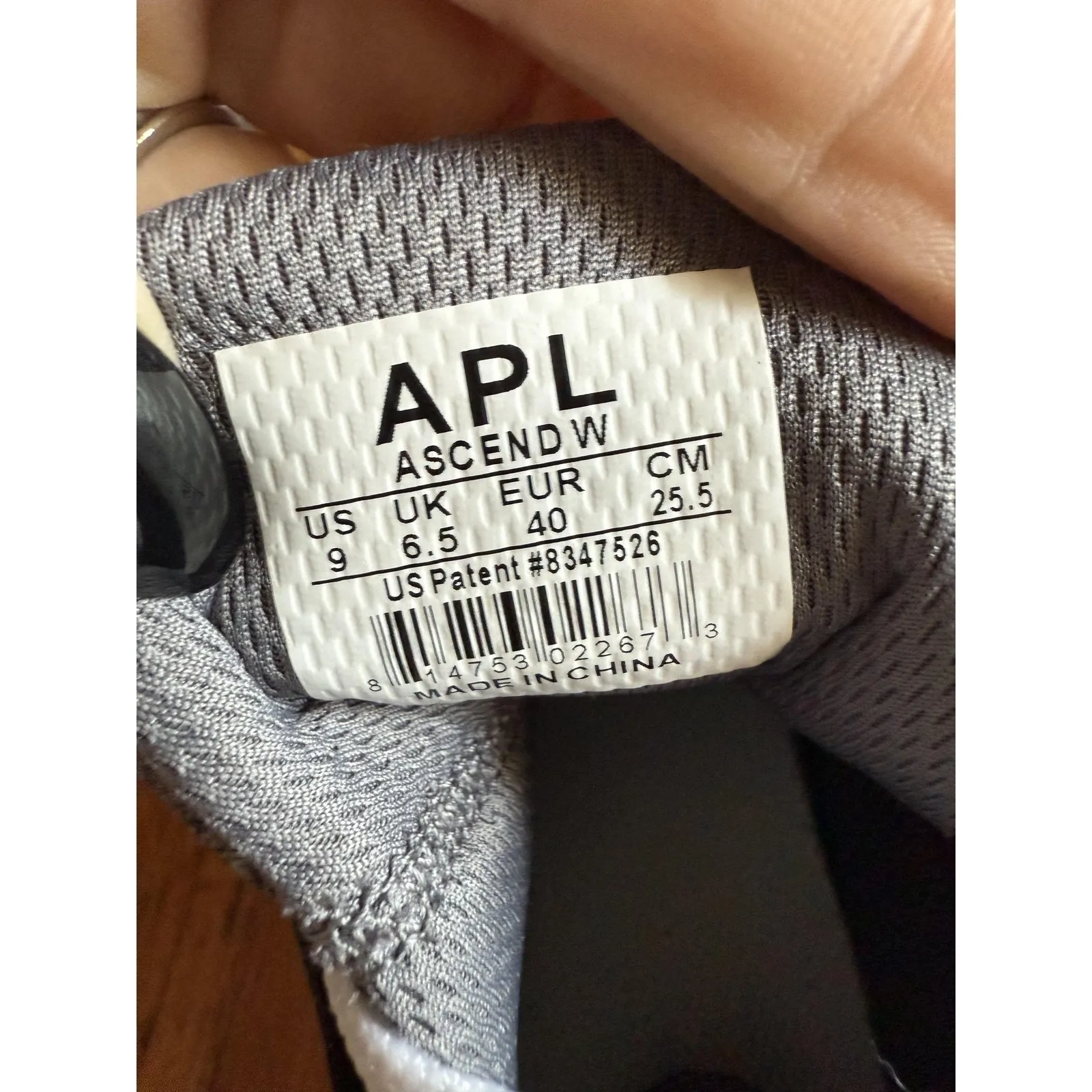 APL Ascend W Shoes Womens Size 9 Gray White Training Running Propelium Sneakers - Image 2