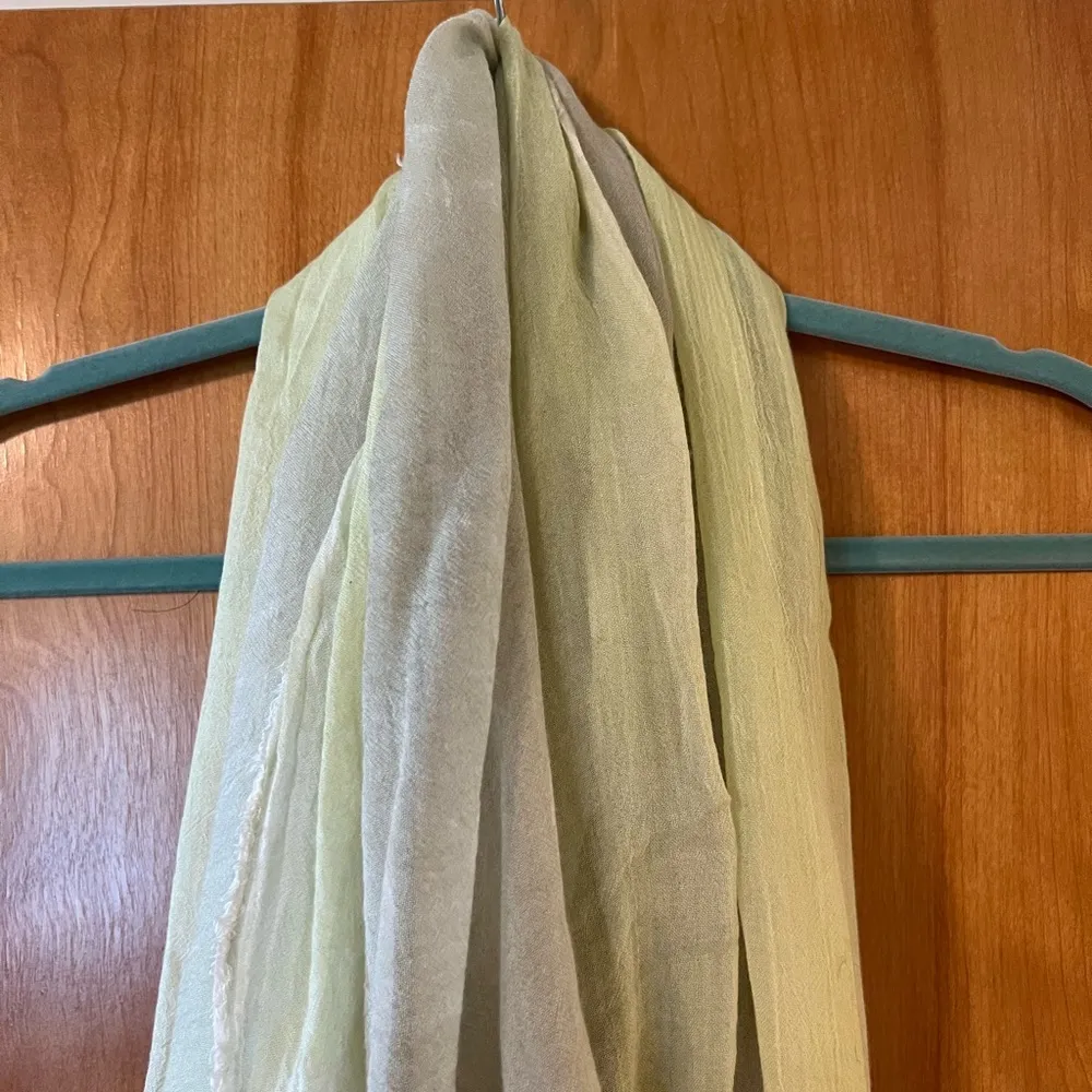 EILEEN FISHER Hand Dyed Modal Silk Scarf Muted Colors NWT One Size MSRP $148 - Image 2