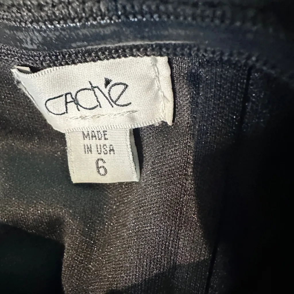 Cache Dress Vintage Long‎ Y2K Gown Black  Prom Mermaid Ruched Formal  Sz 6 - Image 13