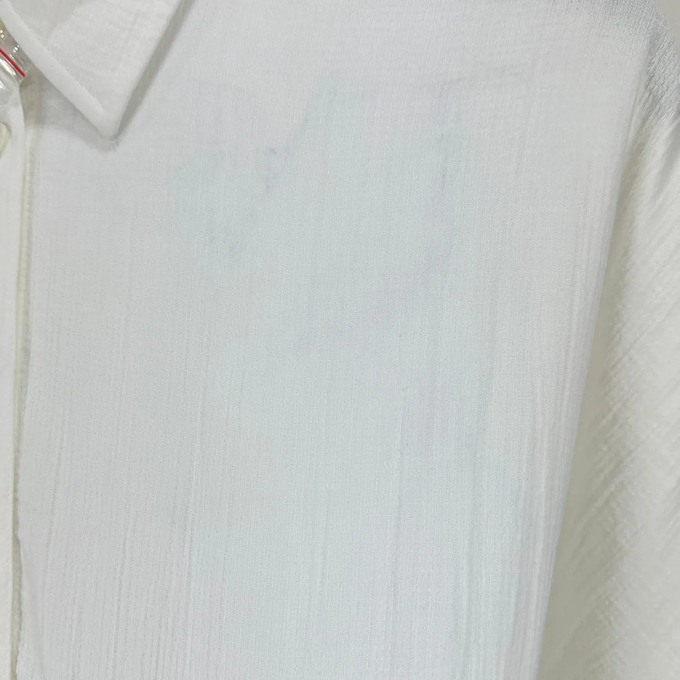 Madewell Cotton Double Gauze Oversized Shirt Button Up White Relaxed XL NWT - Image 16