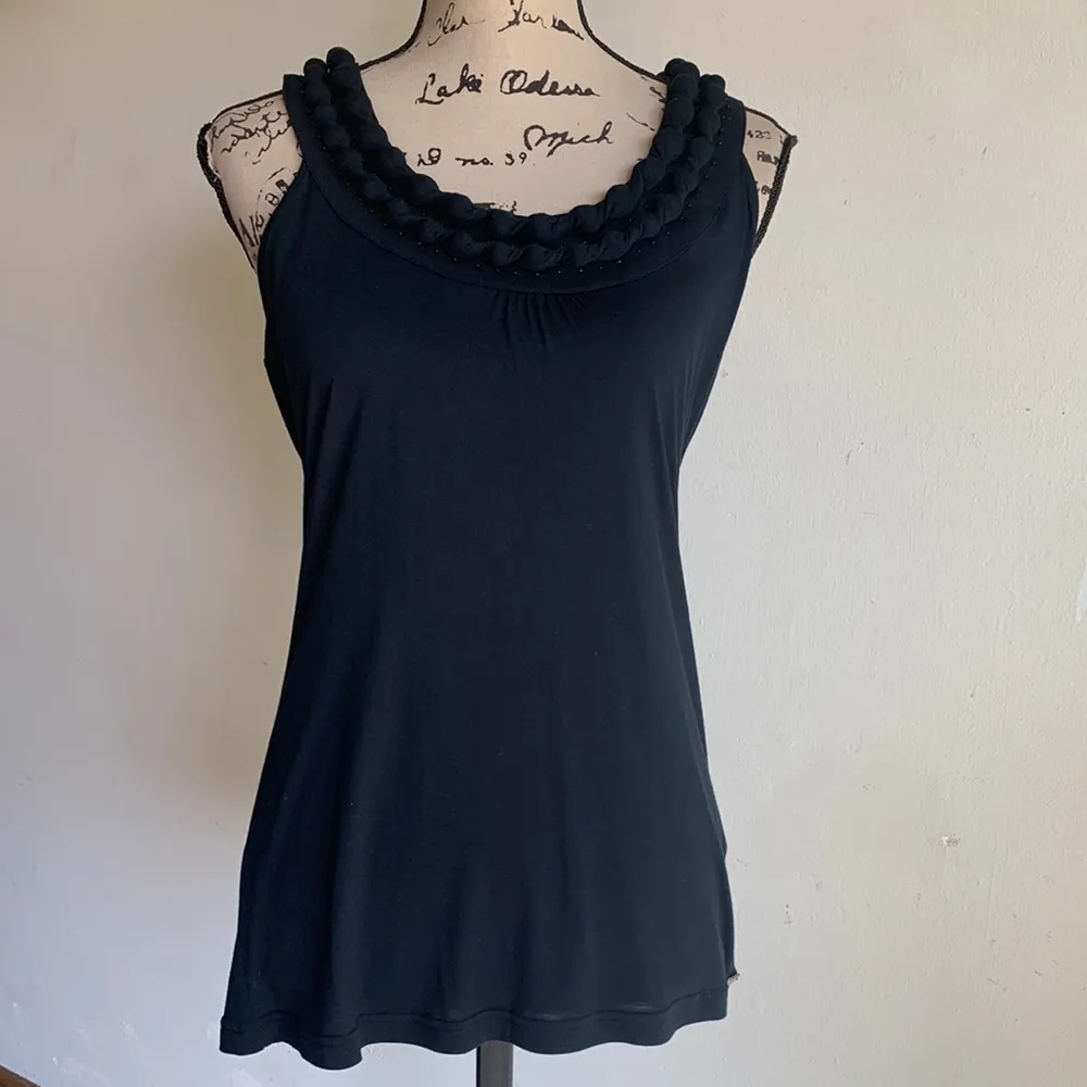 Ted Baker London Racerback Beaded Collar Top - Image 3