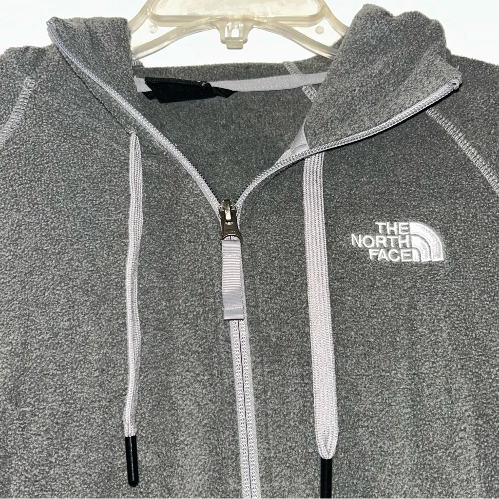 The North Face Gray Full-Zip Jacket Women’s Large - Image 2
