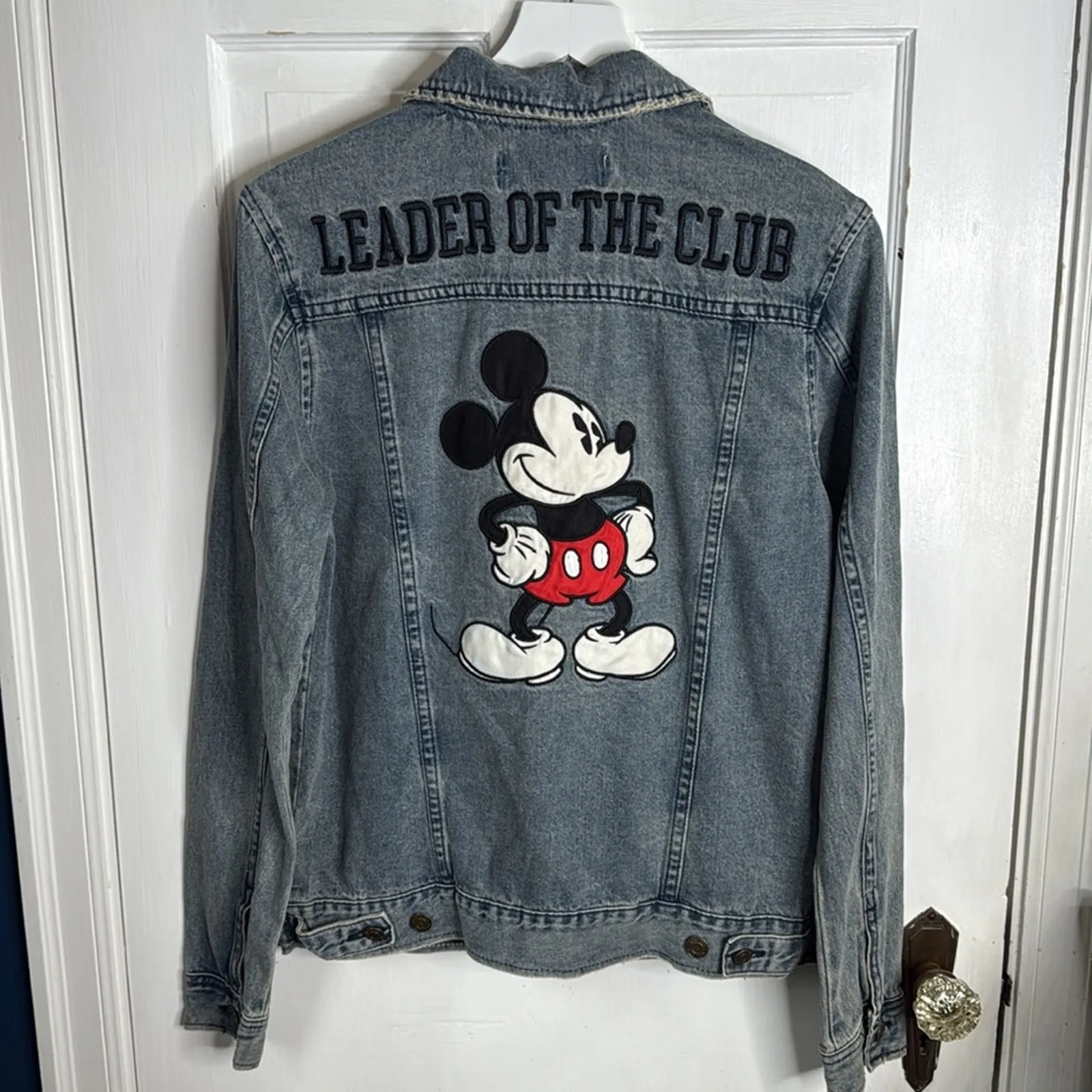 Disney Store Mickey Mouse Denim Blue Jean Leader of the Club Jacket W1559 Sz XS - Image 2