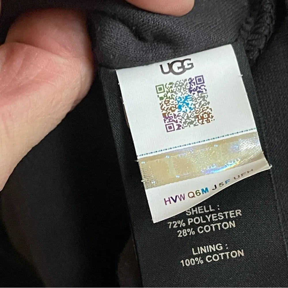 UGG Women's Myley Sherpa Hoodie color Gray Sz Large - Image 6