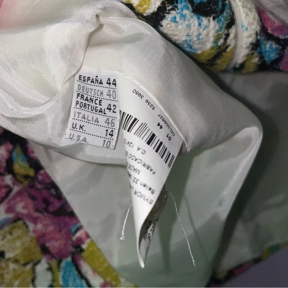 Simorra Barcelona Size 10 Jacket Stand Collar Zipper Blazer Art to Wear - Image 6