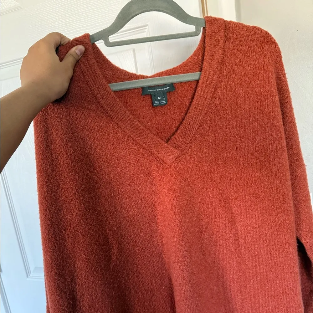French Connection Wool Blend Brown Cozy Soft Sweater - Image 4