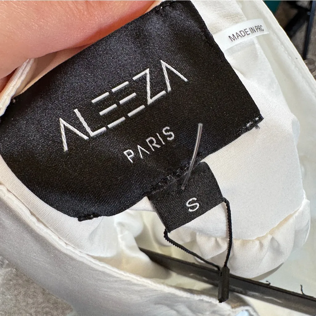 Aleeza Paris White Bubble Skirt Womens S Lagenlook Artsy Mini NWT Y2K - Image 10