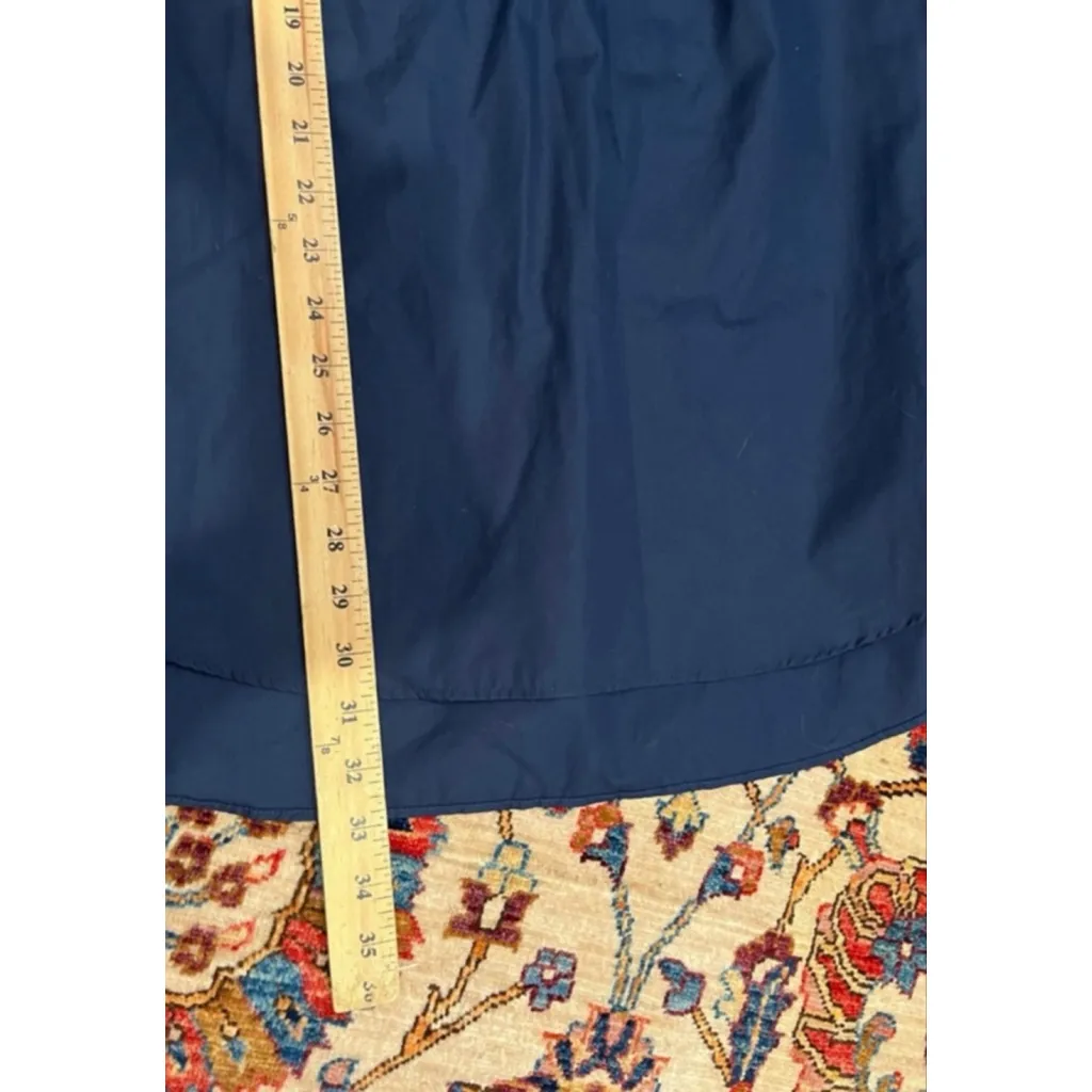 Akris Punto Navy Pleated Collar Long Sleeve Tunic Blouse Size US 8 - Image 7