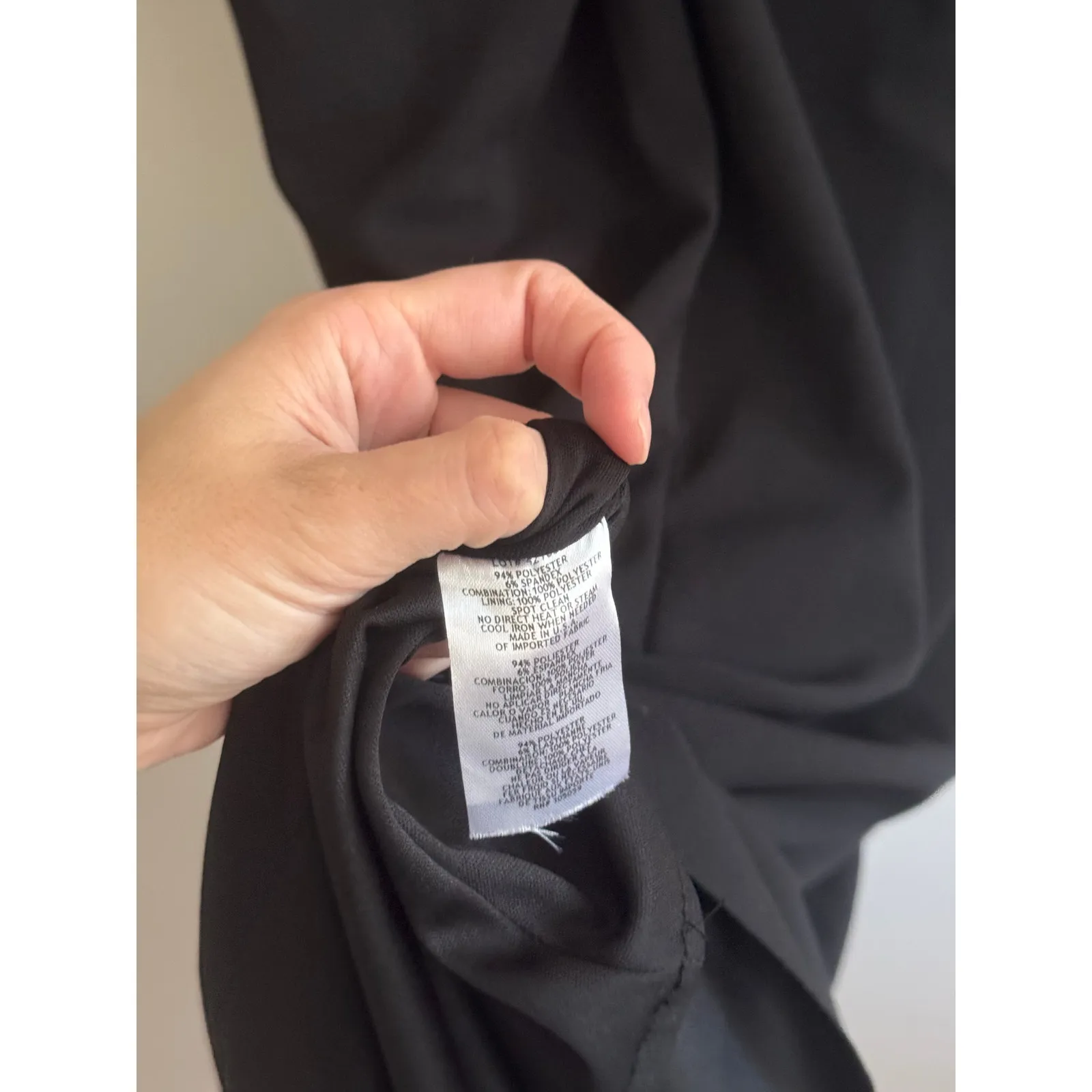 XSCAPE NWT Ariana Black Off the Shoulder Long Sleeve Scuba Crepe Dress Size 6 - Image 10