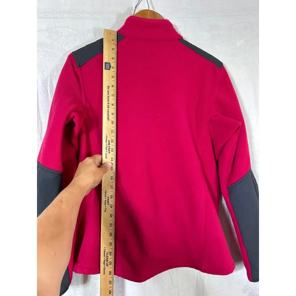 LL Bean Fleece Zip Sweatshirt Small Pink Gray Outdoors Hiking Gorpcore Polartec - Image 9