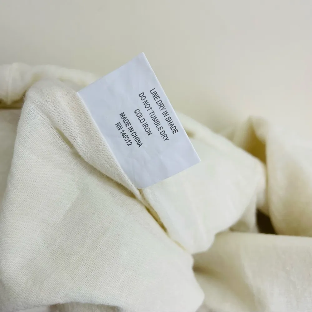 Here Comes the Sun Linen Look Cotton Ruffle Sun Dress light green size S - Image 11