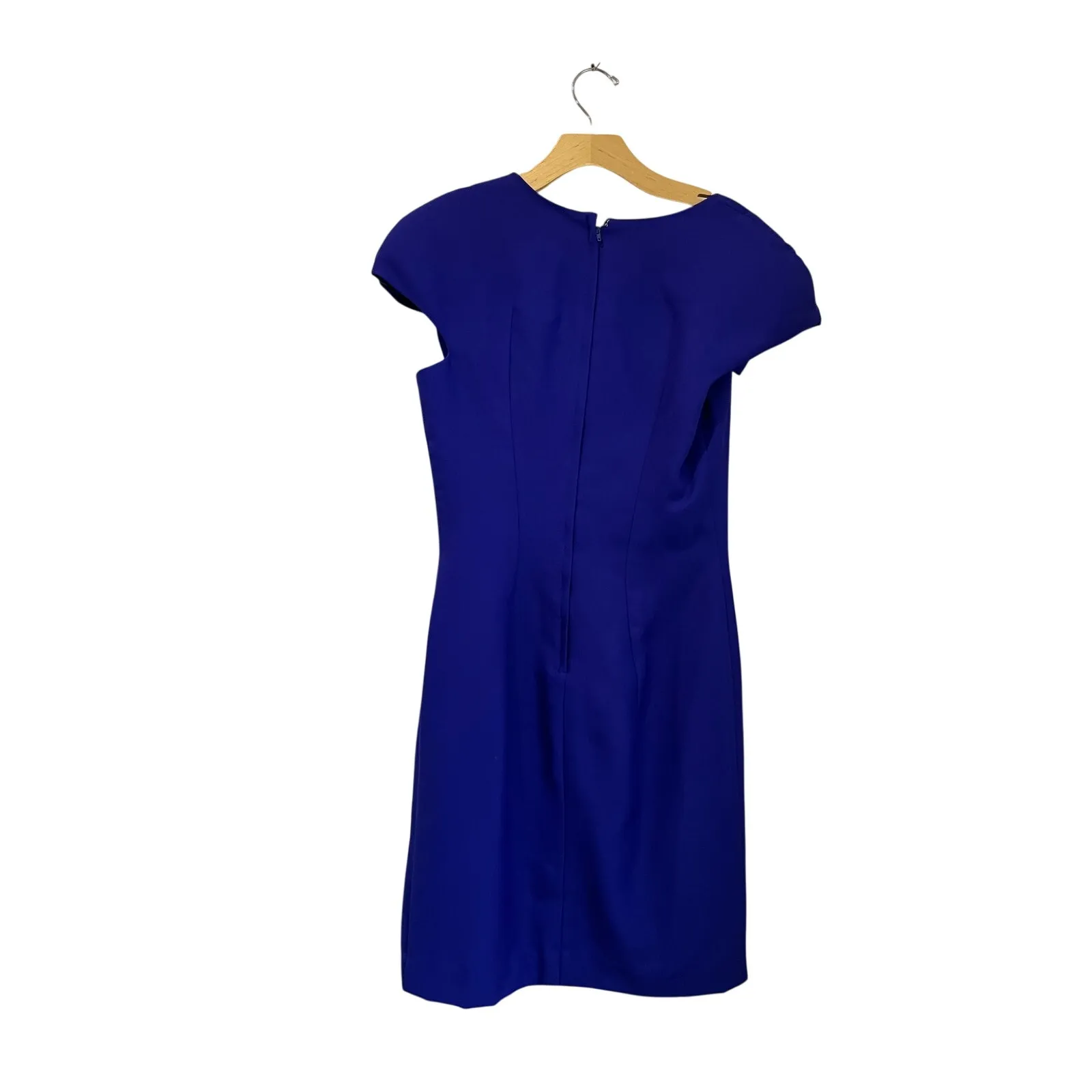 VTG Victor Costa Romantica Royal Blue Bow Shoulder Cocktail Party Dress Size 12 - Image 3