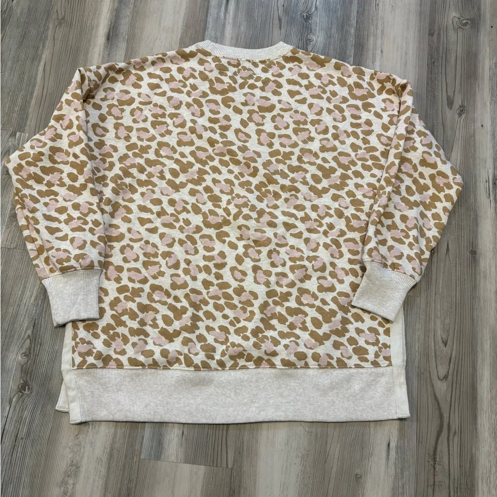 Aerie Oversized Crewneck Sweatshirt Size small Animal Print - Image 2