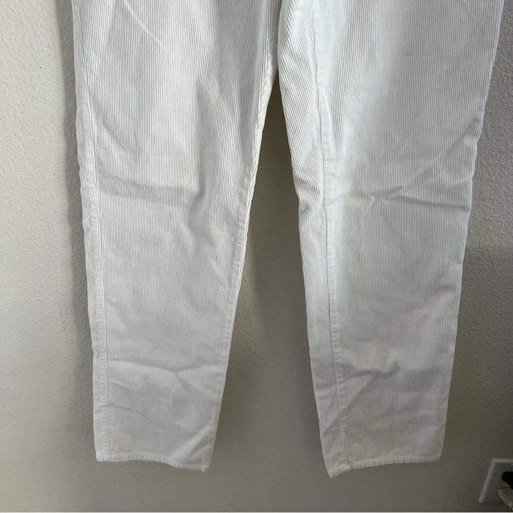 J Crew Vintage White Corduroy Ribbed Pants Straight Leg 6 - Image 5