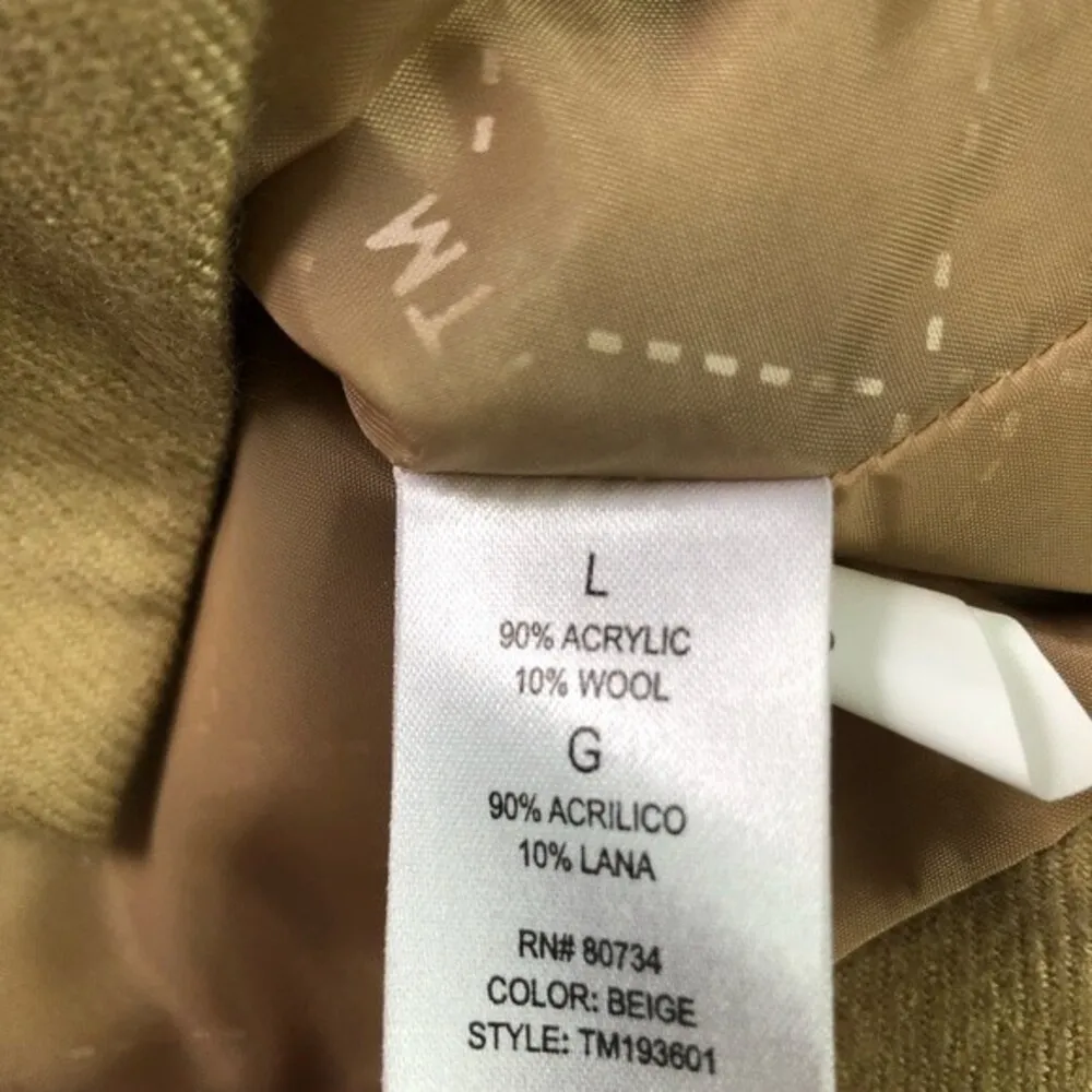 To The Max Beige 3-Button Wool Blend Blazer Jacket - Image 6