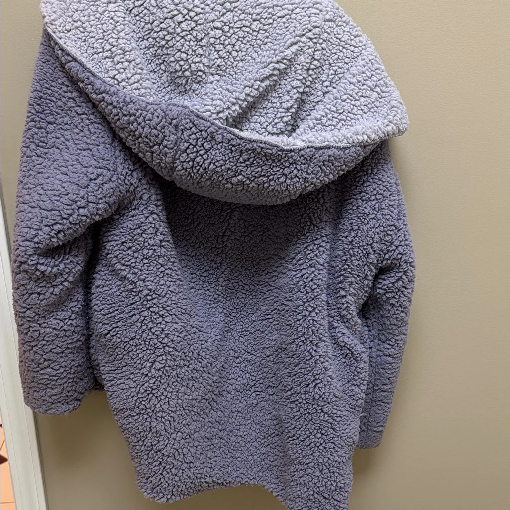 Urban Outfitters Carmella Purple Reversible Hooded Teddy Jacket - Image 3