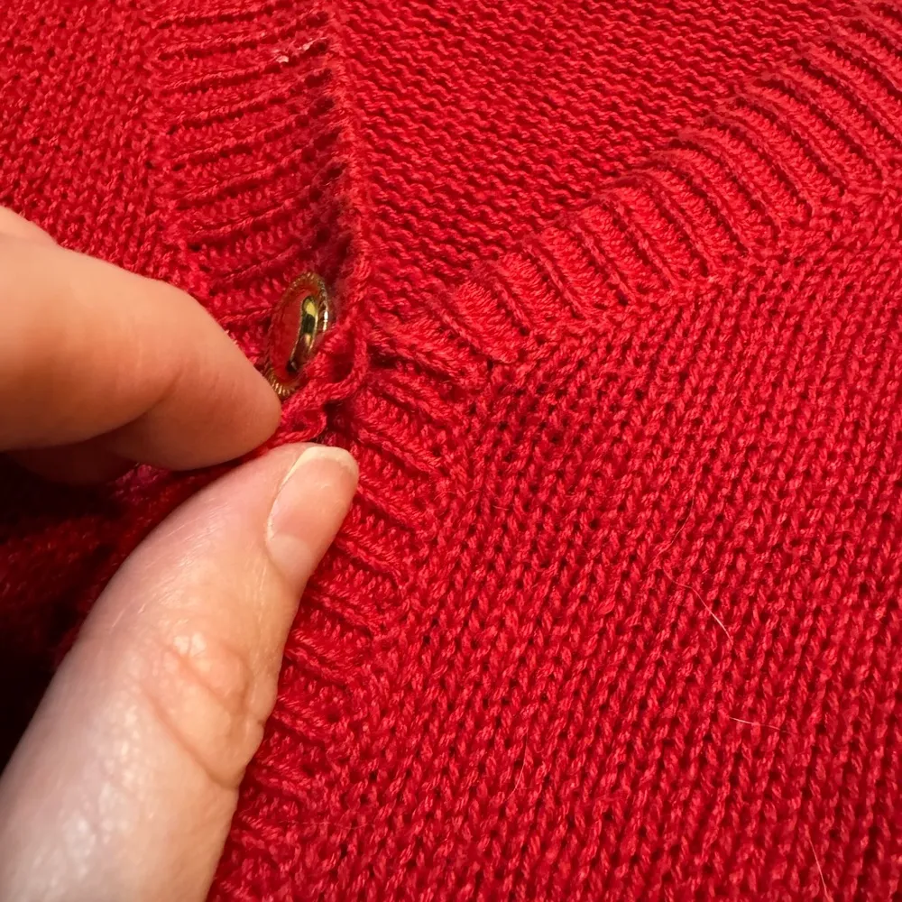 Laura Gayle Womens Red XL Christmas Sweater Vest Zip Bedazzled Nutcracker Tree - Image 4