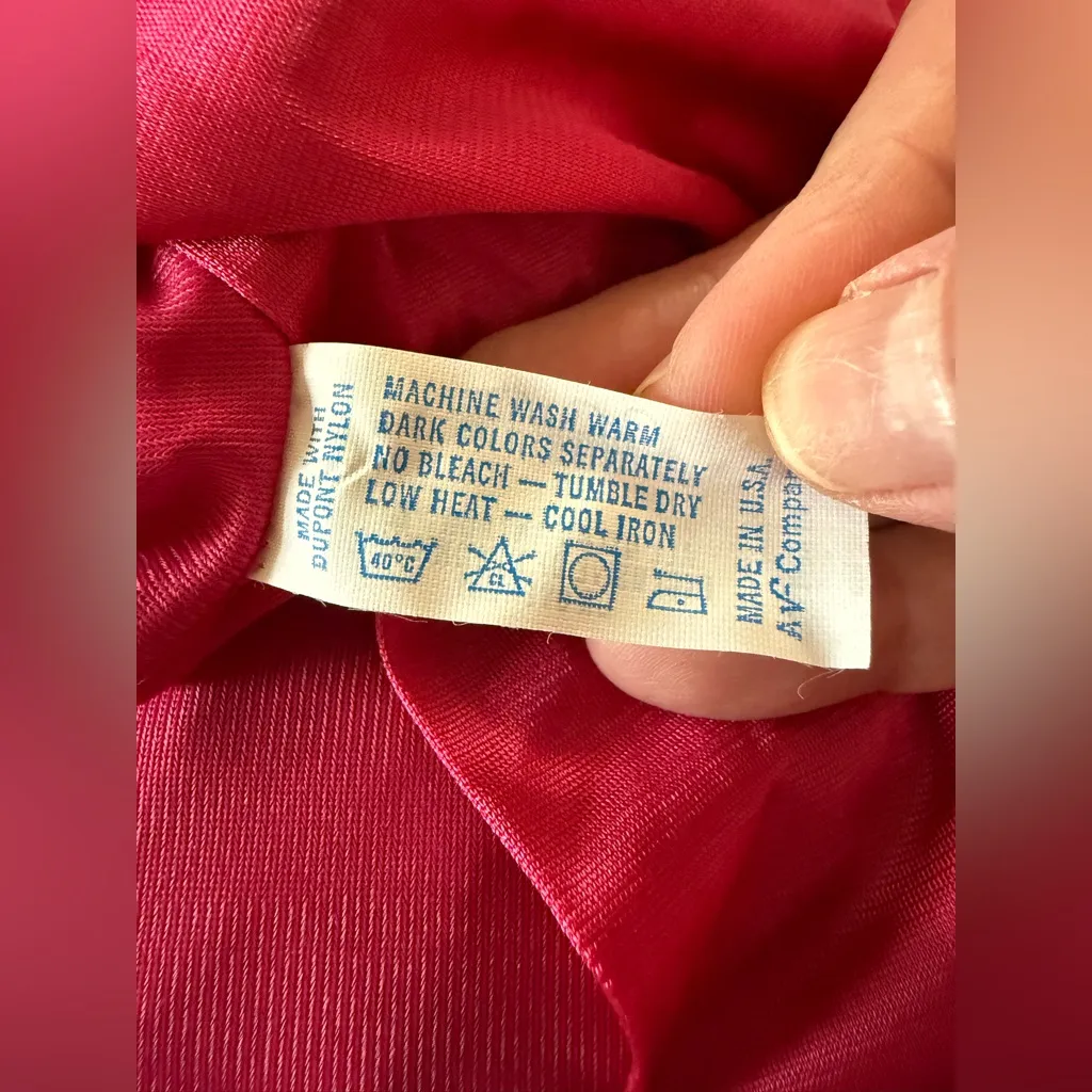 Vanity Fair Coloratura Womens Nightgown Vintage Fire Ruby Nylon 30107 NWT Large - Image 7