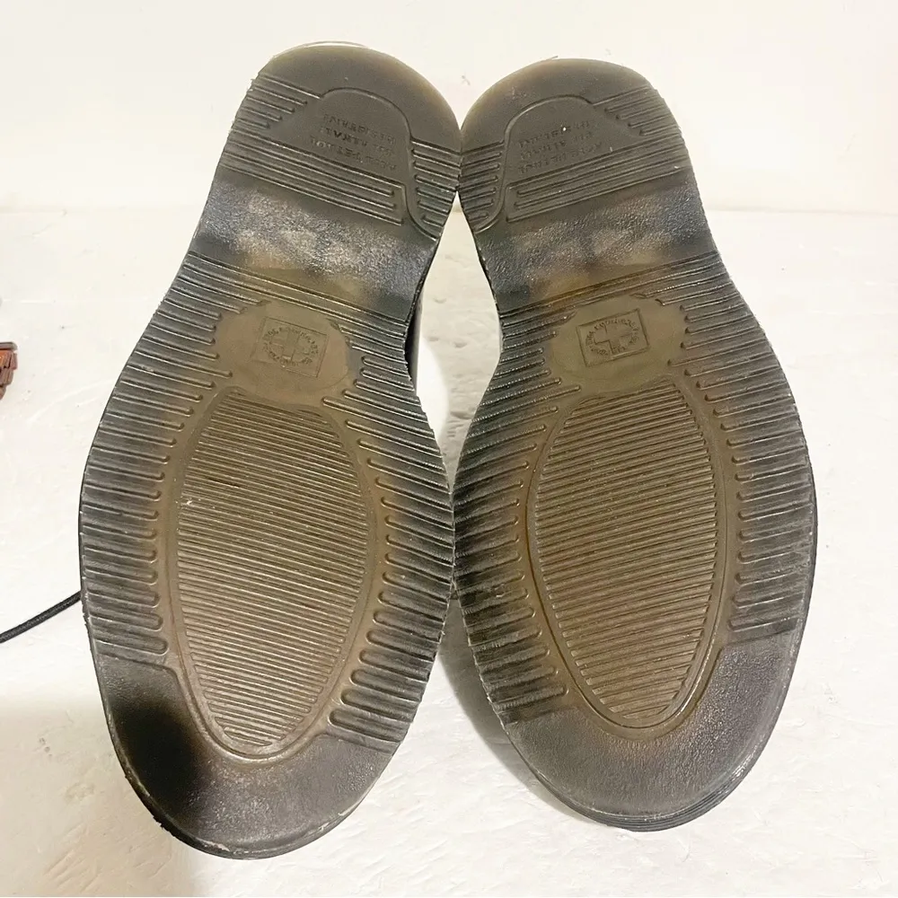 DR. MARTENS WOMEN'S 8 CHARLOTTE ARCADIA ETCHED BROGUES CHERRY RED BURGUNDY - Image 8