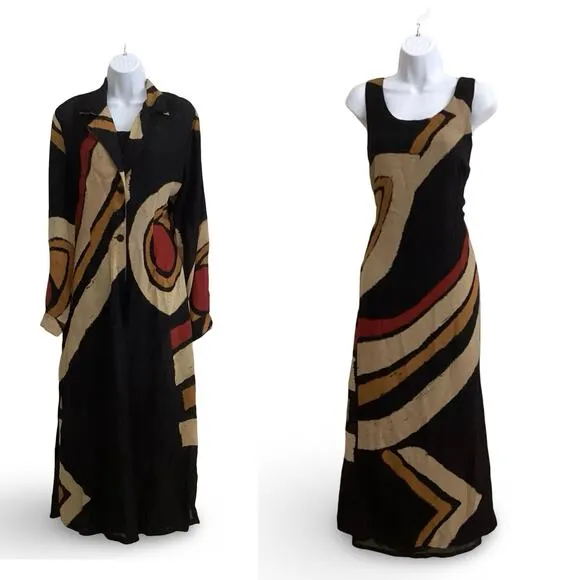Nefertiti Collection 2 pc Dress Set Black Size M - Image 2