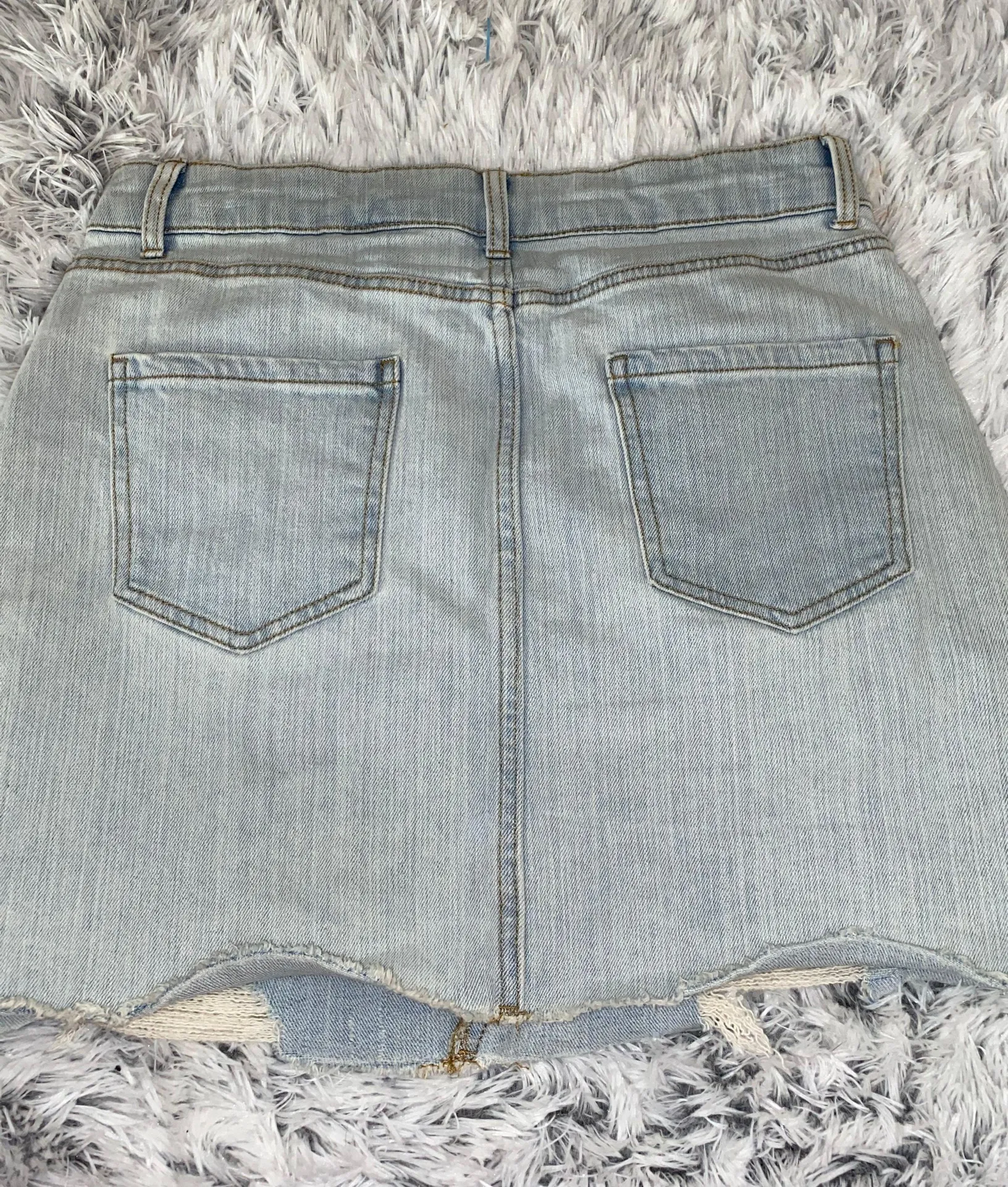 NWT  Distressed Jean Skirt - Image 2