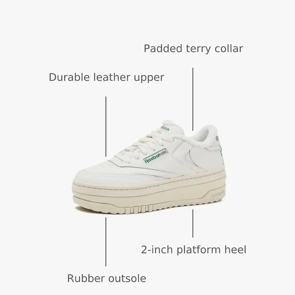 Reebok Women's Club C Extra Platform Sneakers - Image 3