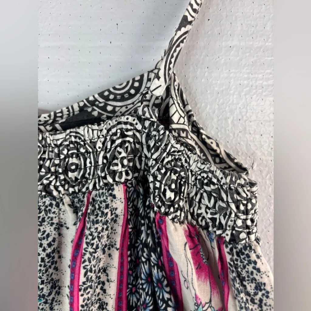 Flying Tomato S Boho Mixed Media Cotton Top - Image 5