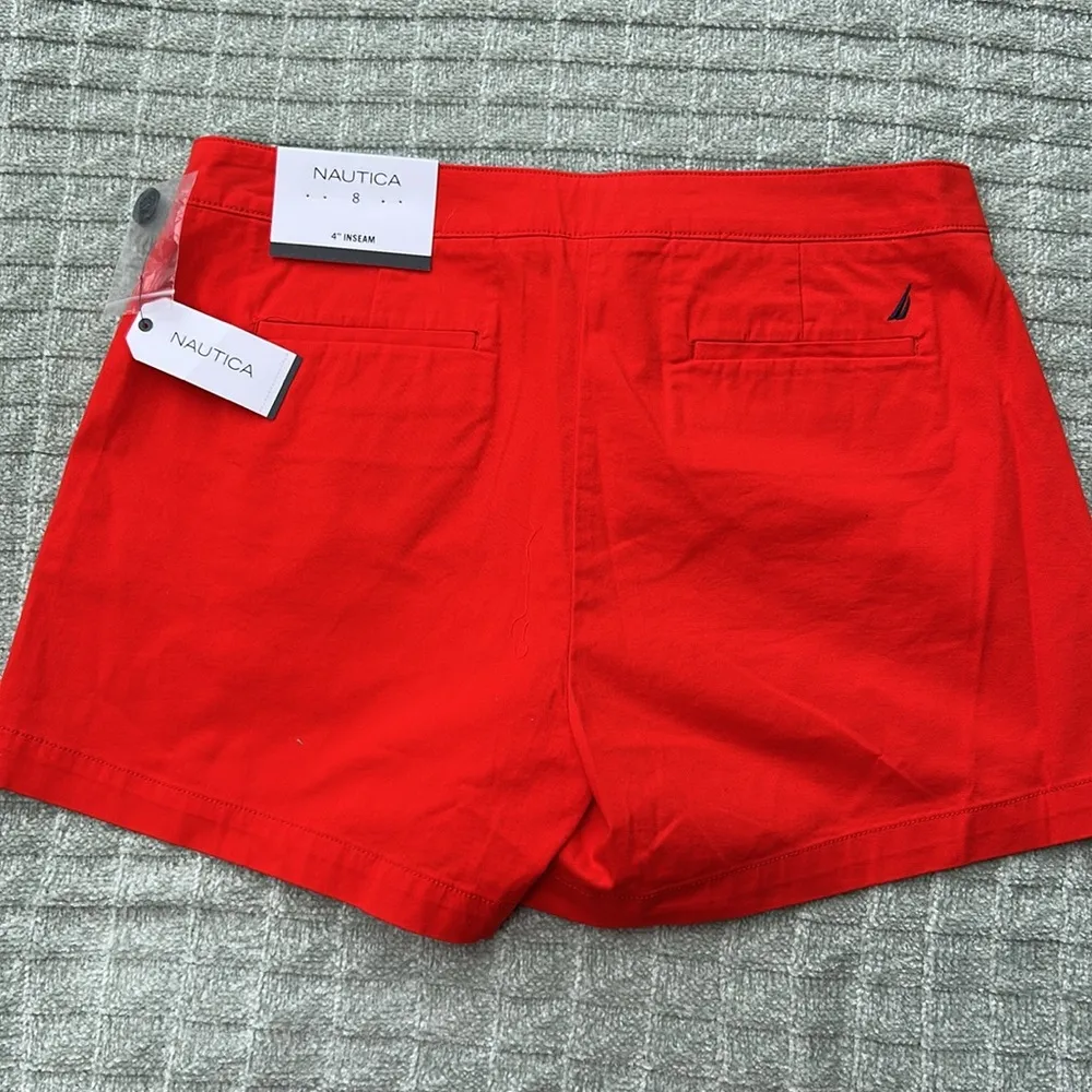 Nautica Orange High Waist Shorts - Image 2