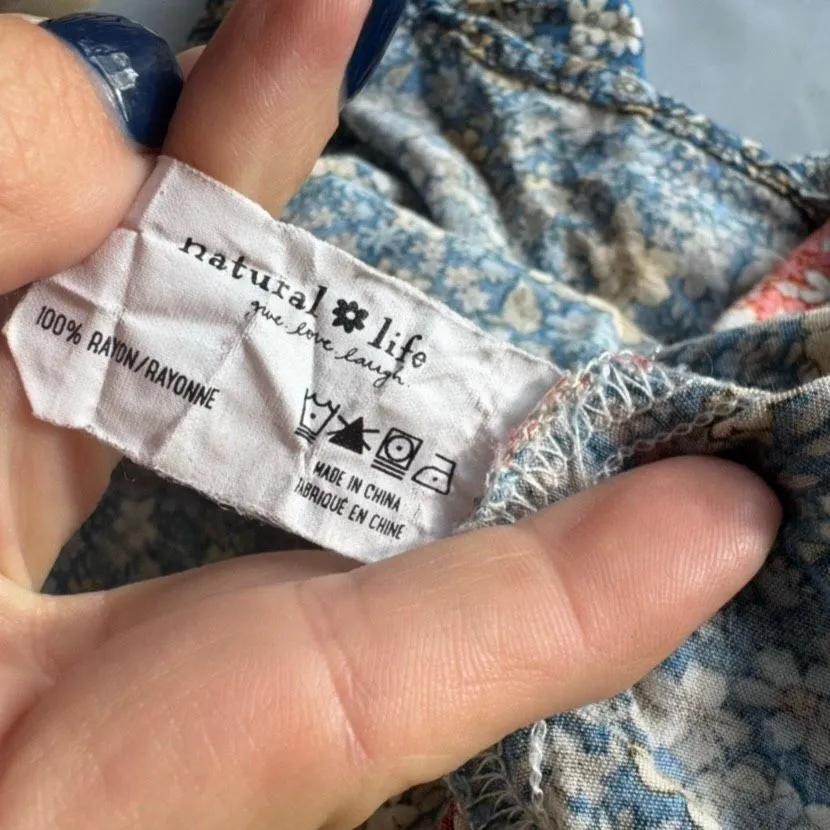 Natural Life Patchwork Floral Maxi Dress XS/S - Image 7