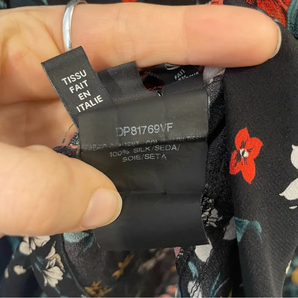 Derek Lam Silk Floral Mock Neck Blouse - Image 12