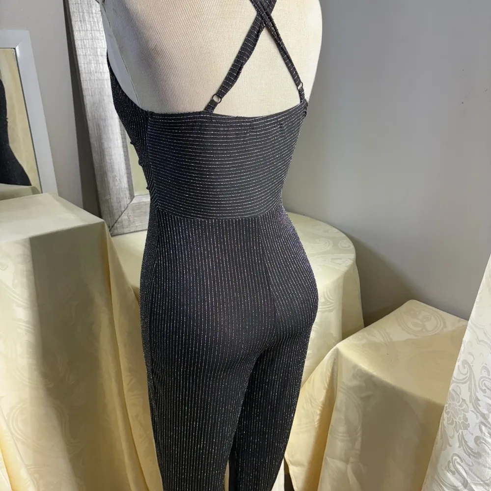 Love Squared  Black Jumpsuit with Tapered Legs - Image 6