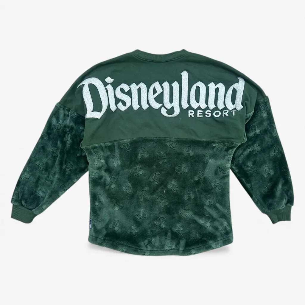 Disney Spirit Jersey Green Fleece Crewneck Sweater Size S – Limited 2021 - Image 2