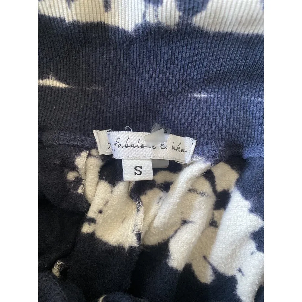 Young Fabulous and Broke Navy Tie Dye Slouchy Jogger Pants Pockets Small‎ - Image 4